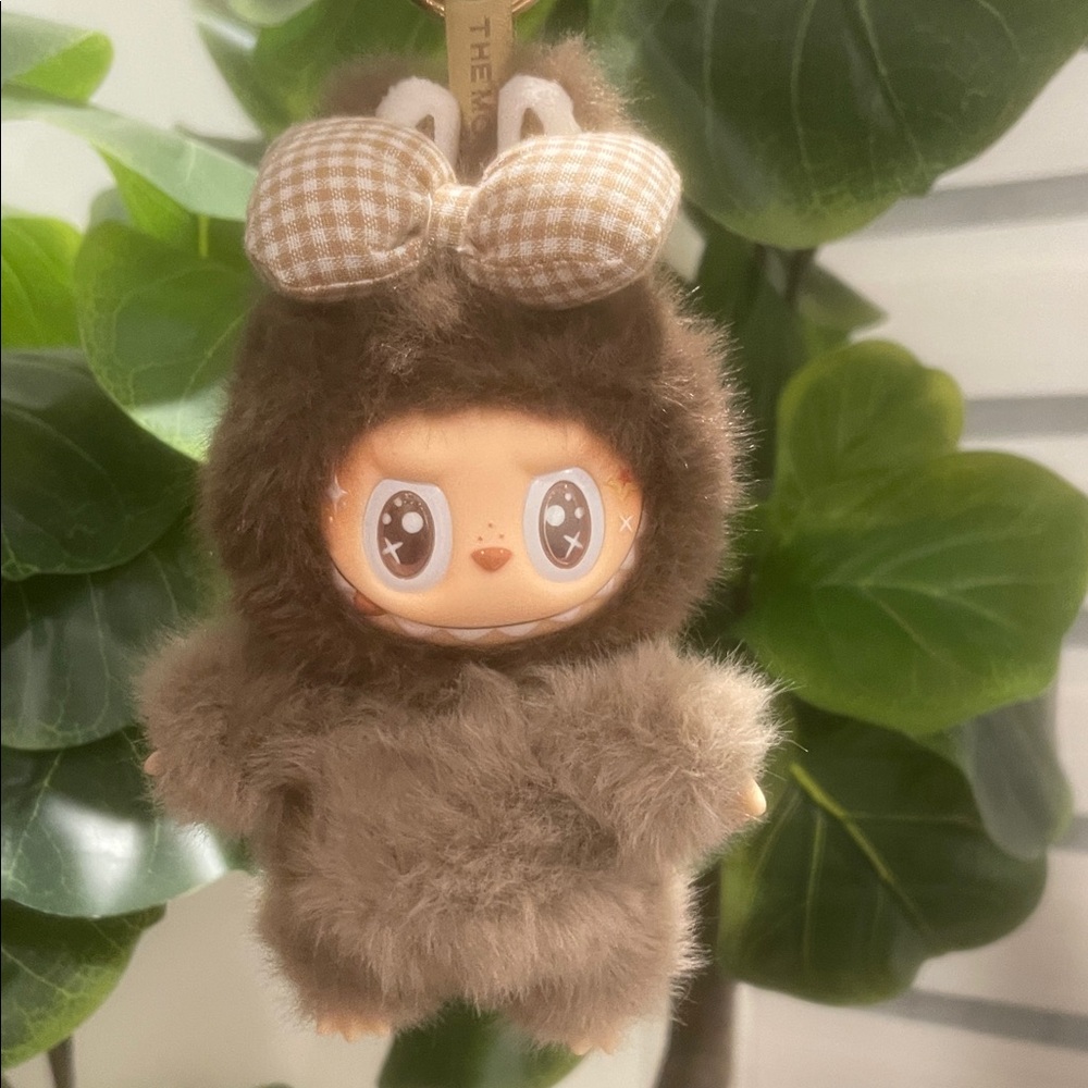 HANDMADE CUSTOM  two tone Zimomo monster plush keychain